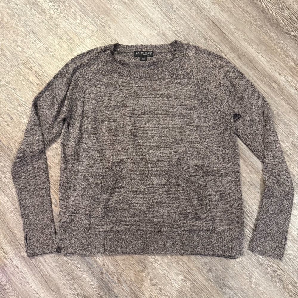 Barefoot Dreams Womens Large Cozychic Lite Raglan Pocket Pullover